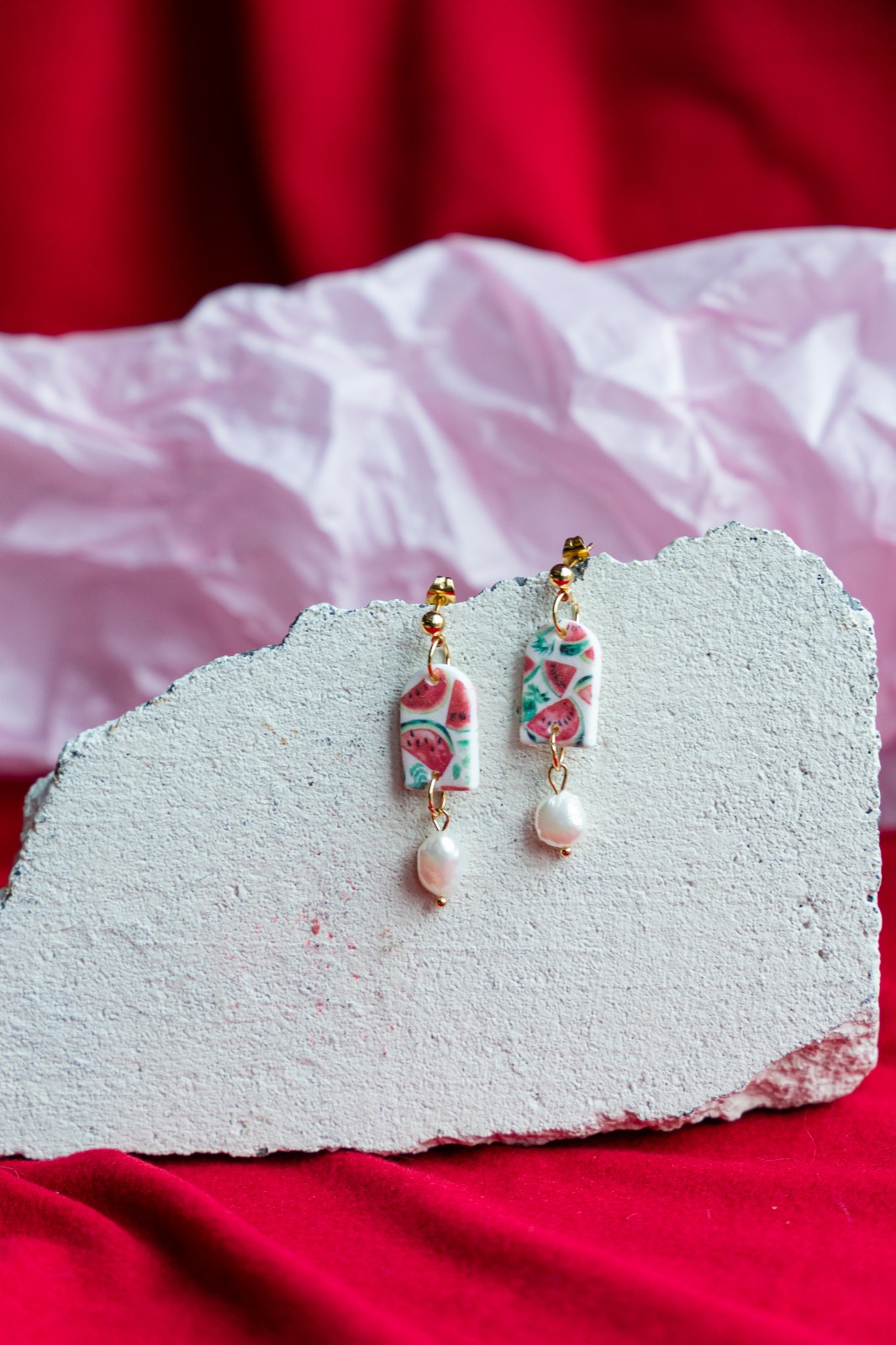 Oorbellen | Watermeloen klein