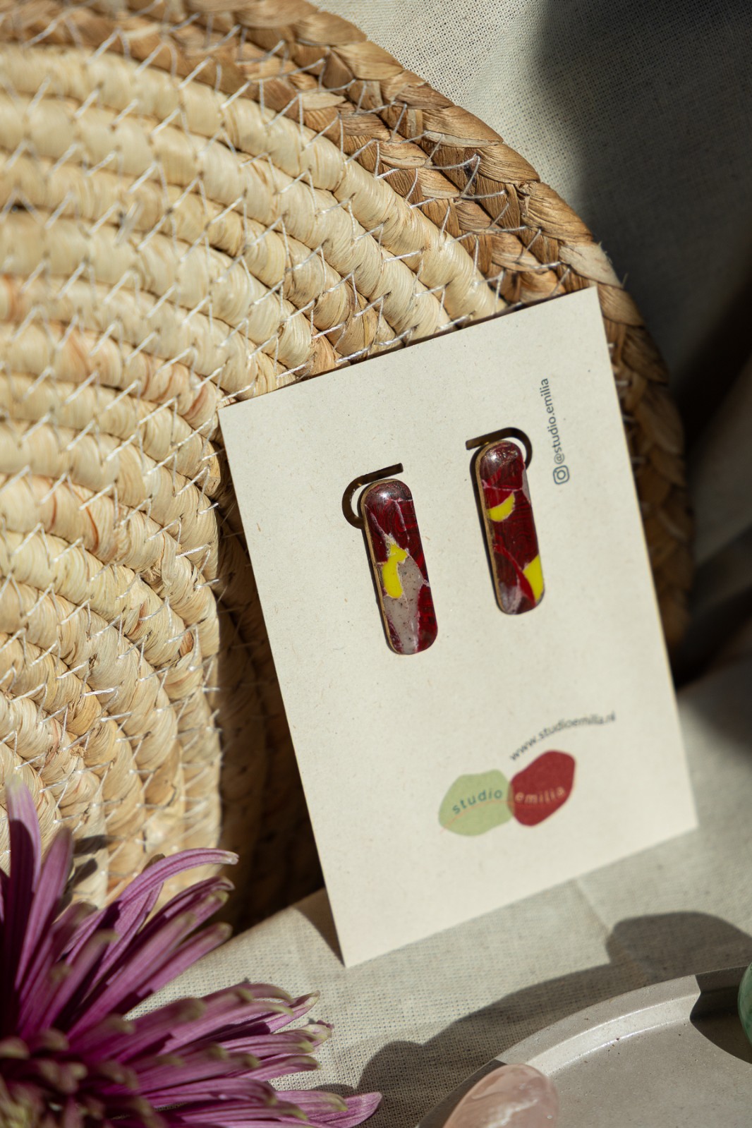 Oorbellen | Steen long oorsteker