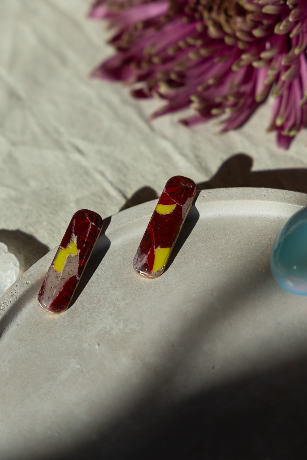 Oorbellen | Steen long oorsteker