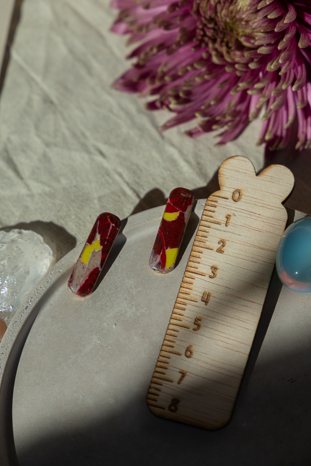 Oorbellen | Steen long oorsteker