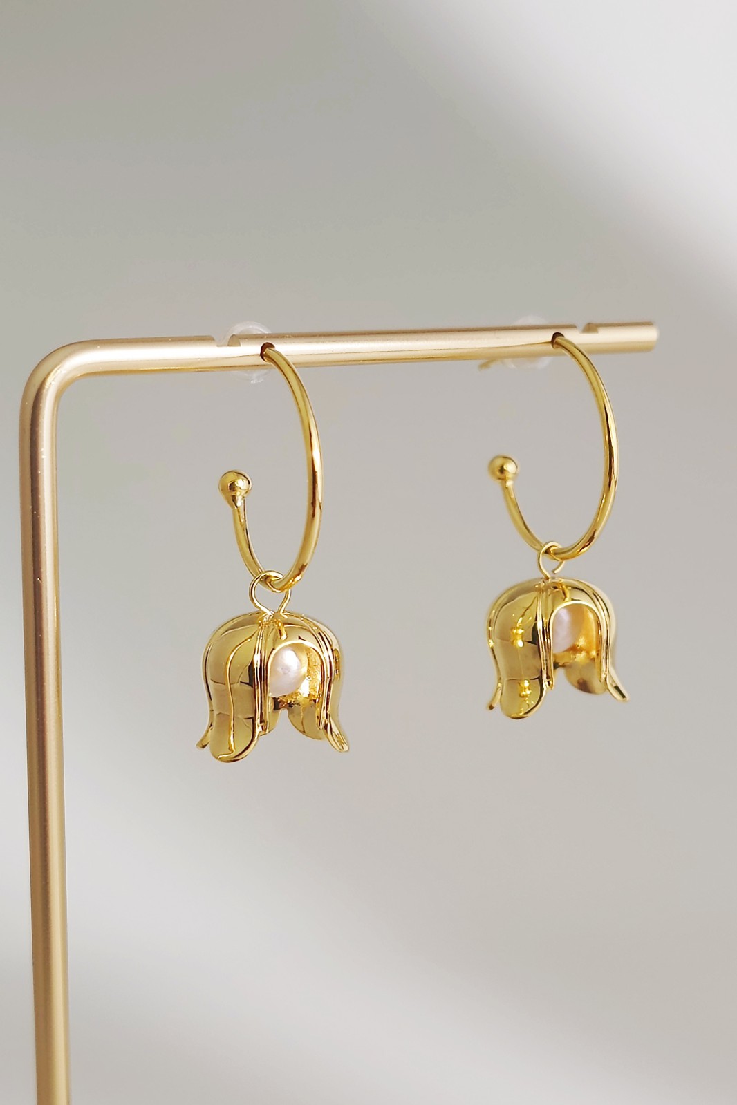 14K Vergulde Oorbellen met Natuurlijke Zoetwaterparels – S925 Zilver