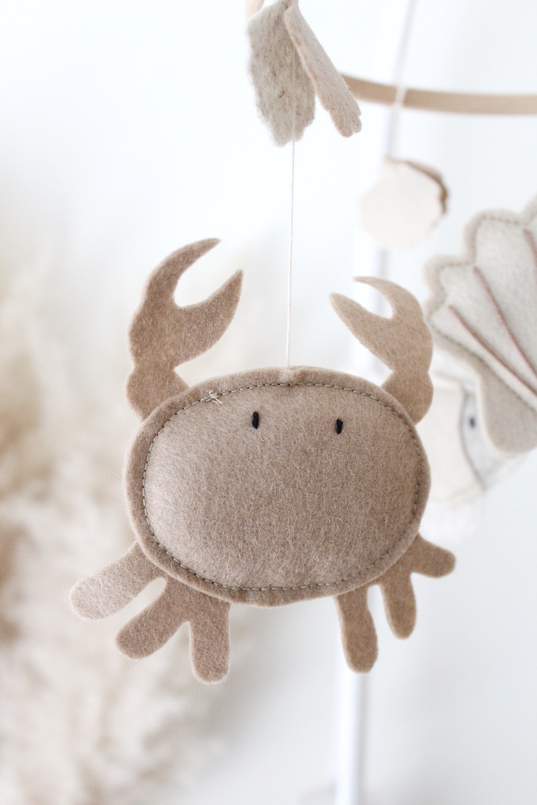 Handgemaakte Babymobiel | Hout & Wolvilt | Sea Life | Neutraal