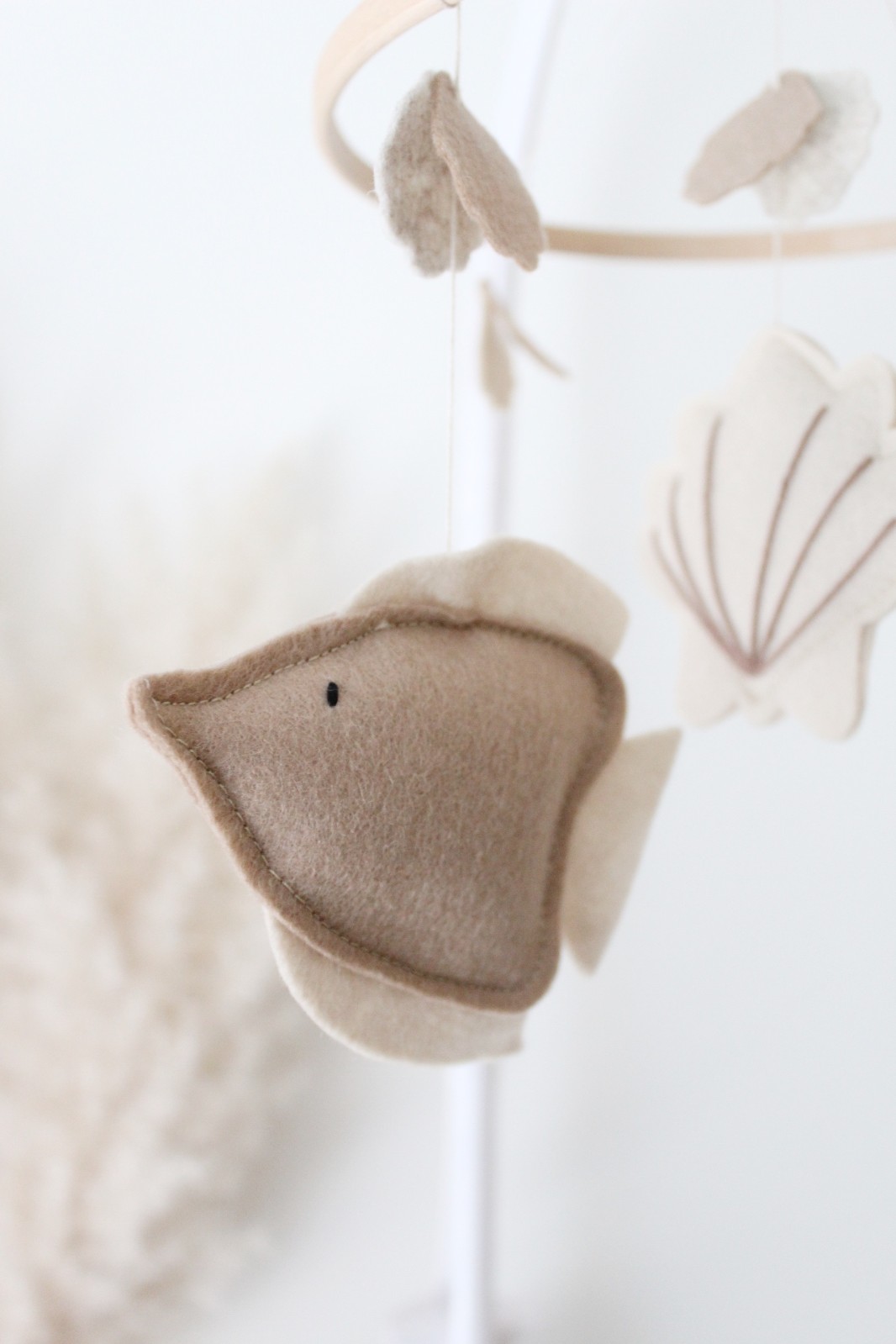 Handgemaakte Babymobiel | Hout & Wolvilt | Sea Life | Neutraal
