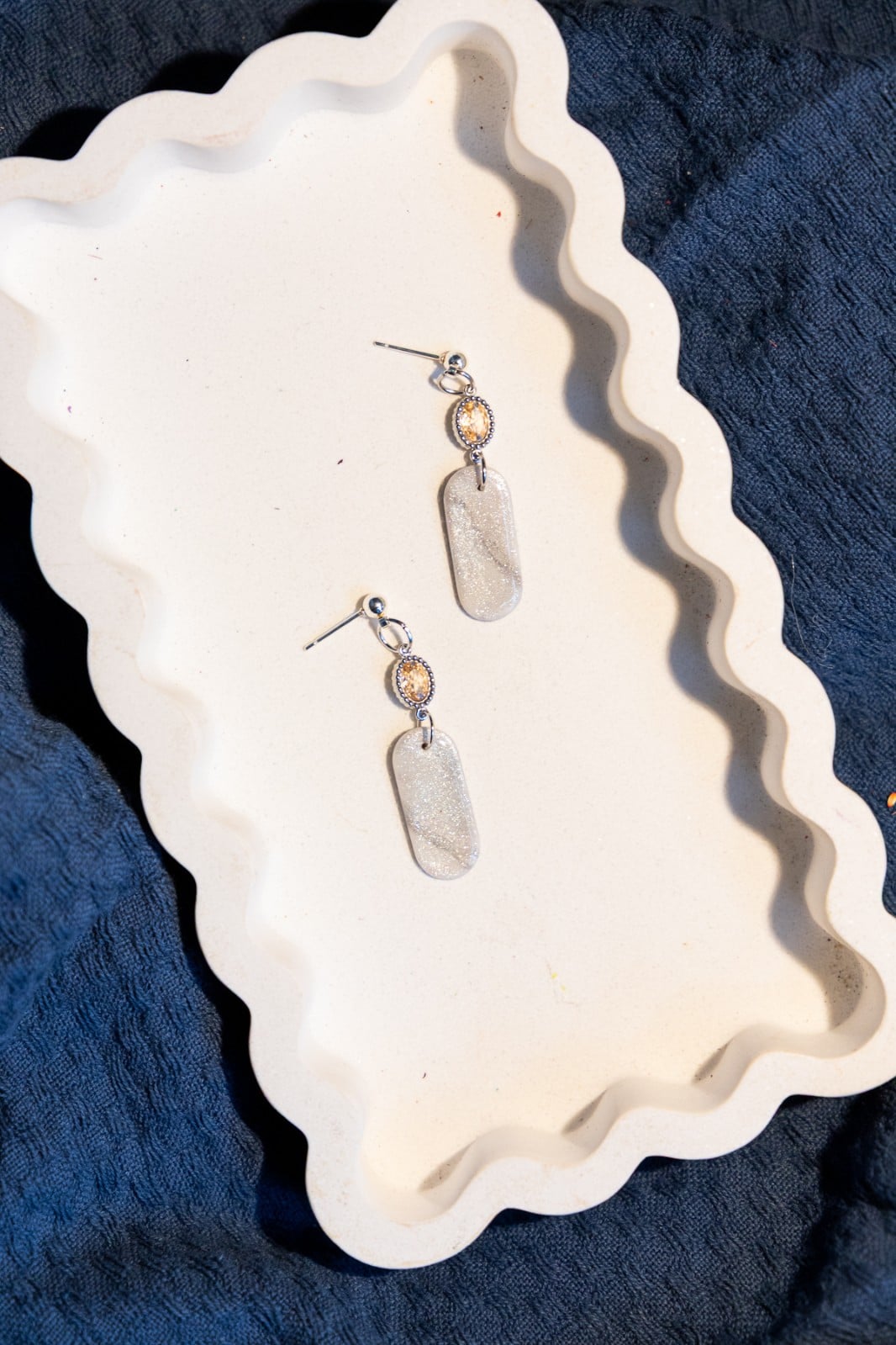 Oorbellen | Frost yellow stone