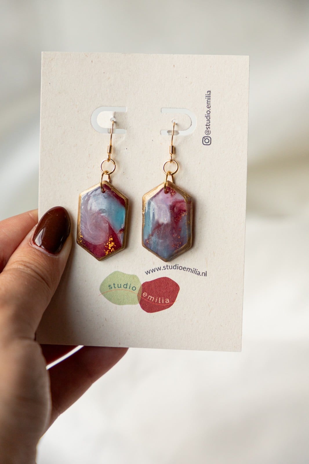 Oorbellen | Ocean Ruby Hex - 147531 Oorbellen | Ocean Ruby Hex