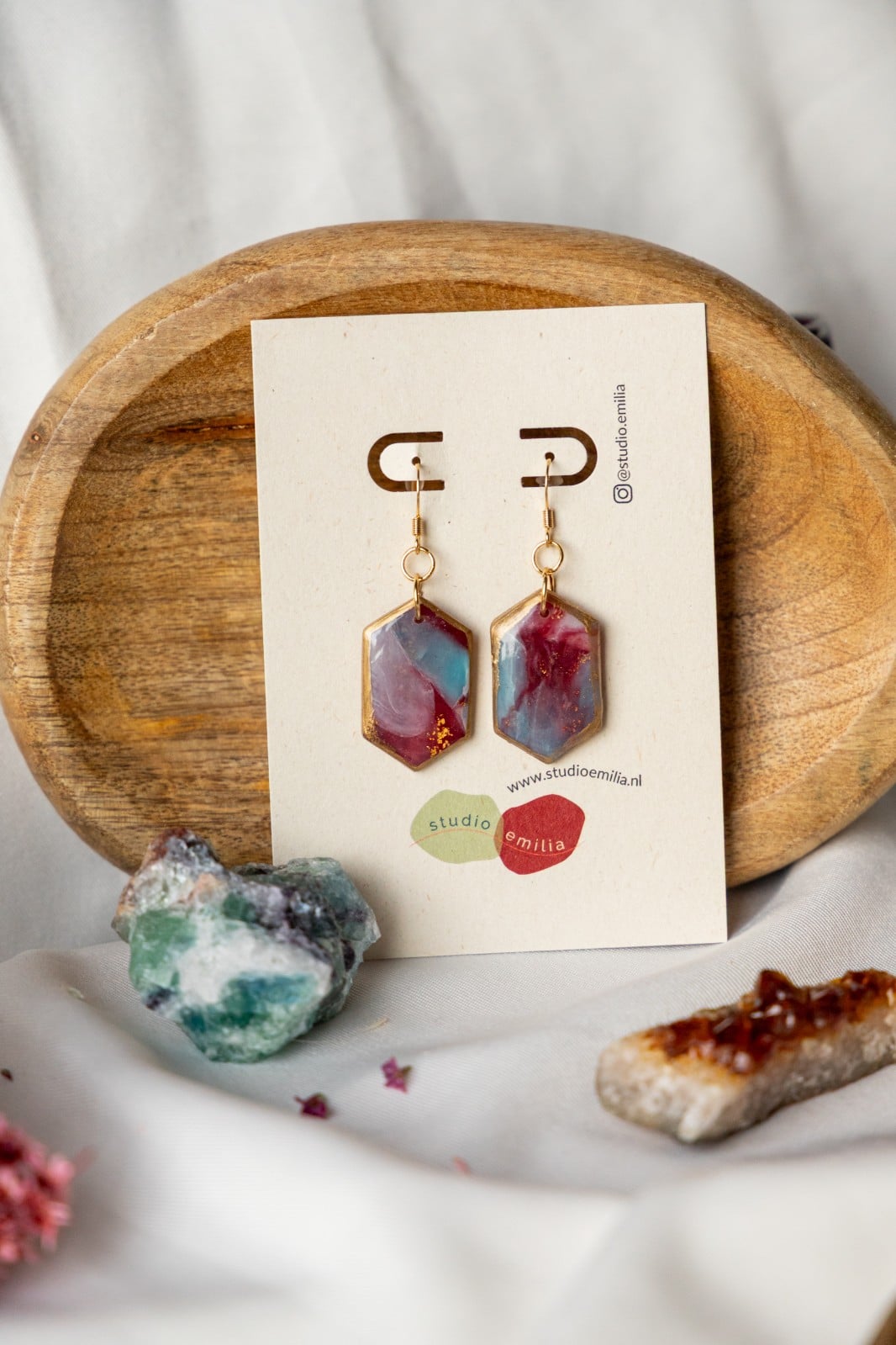 Oorbellen | Ocean Ruby Hex - 147533 Oorbellen | Ocean Ruby Hex