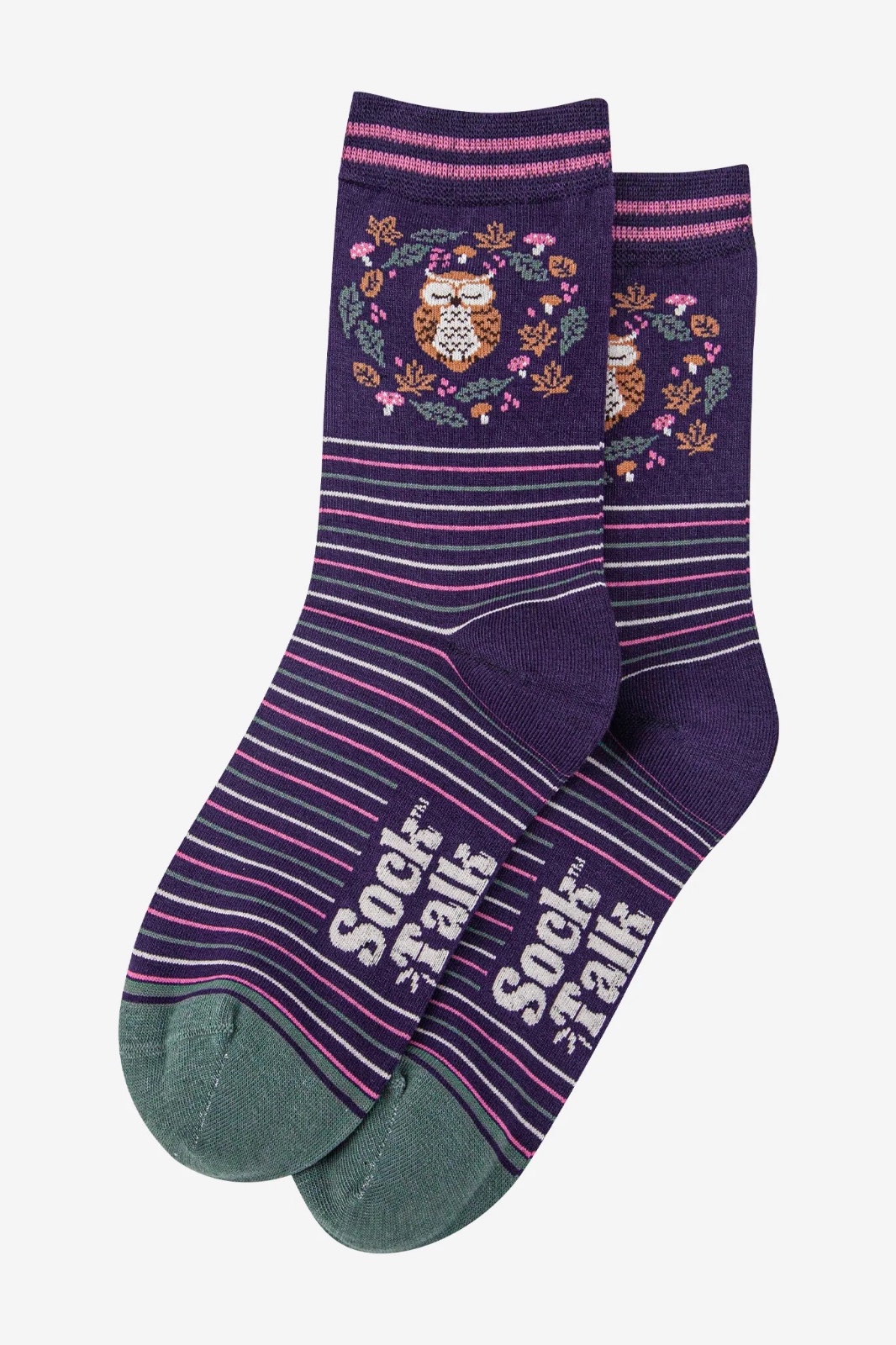 Owl Wreath Sokken