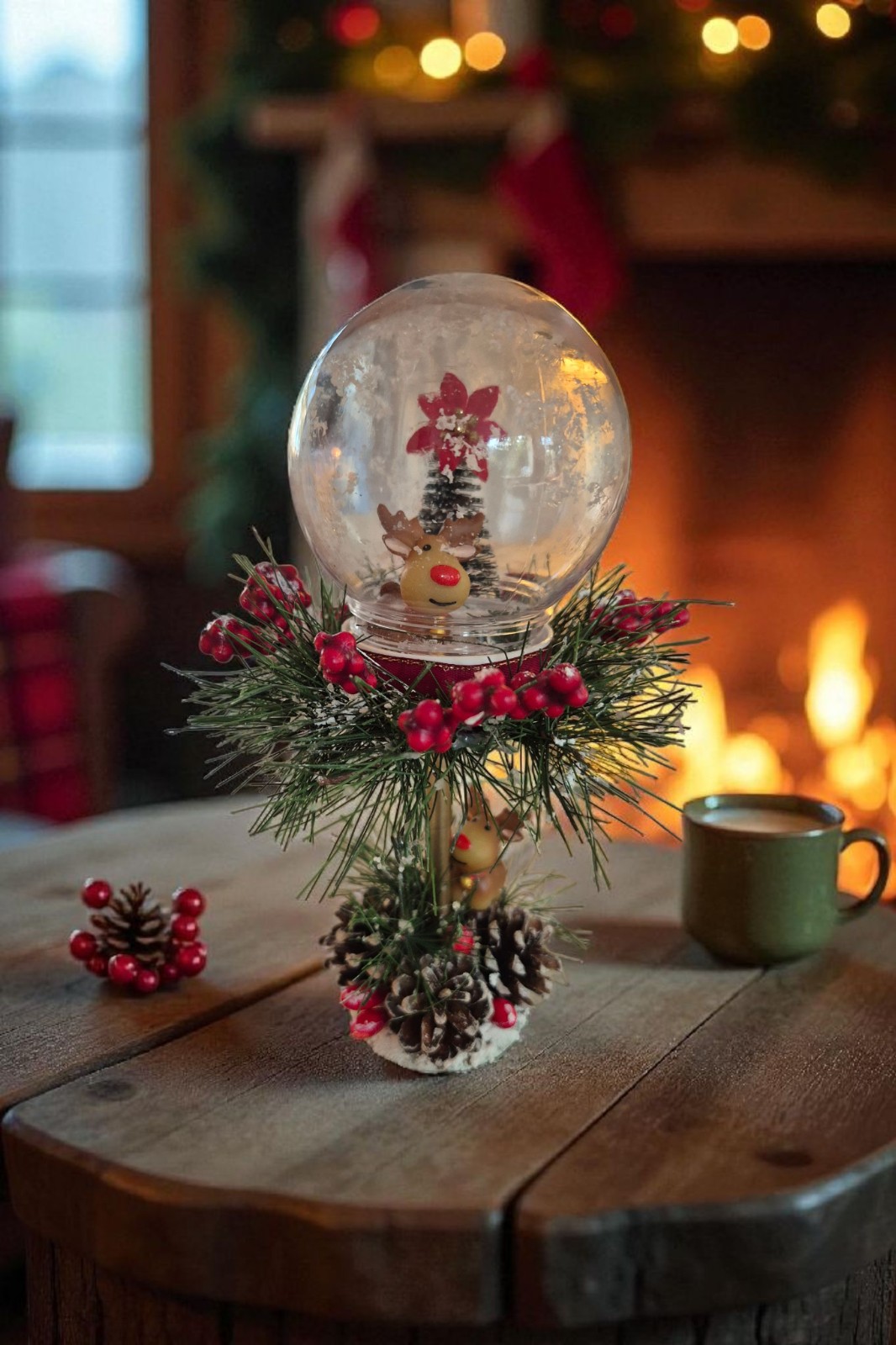 Rudolph’s Winter Globe - Handgemaakte Kerstdecoratie met Verlichtin… - 153406 Rudolph’s Winter Globe - Handgemaakte Kerstdecoratie met Verlichting.