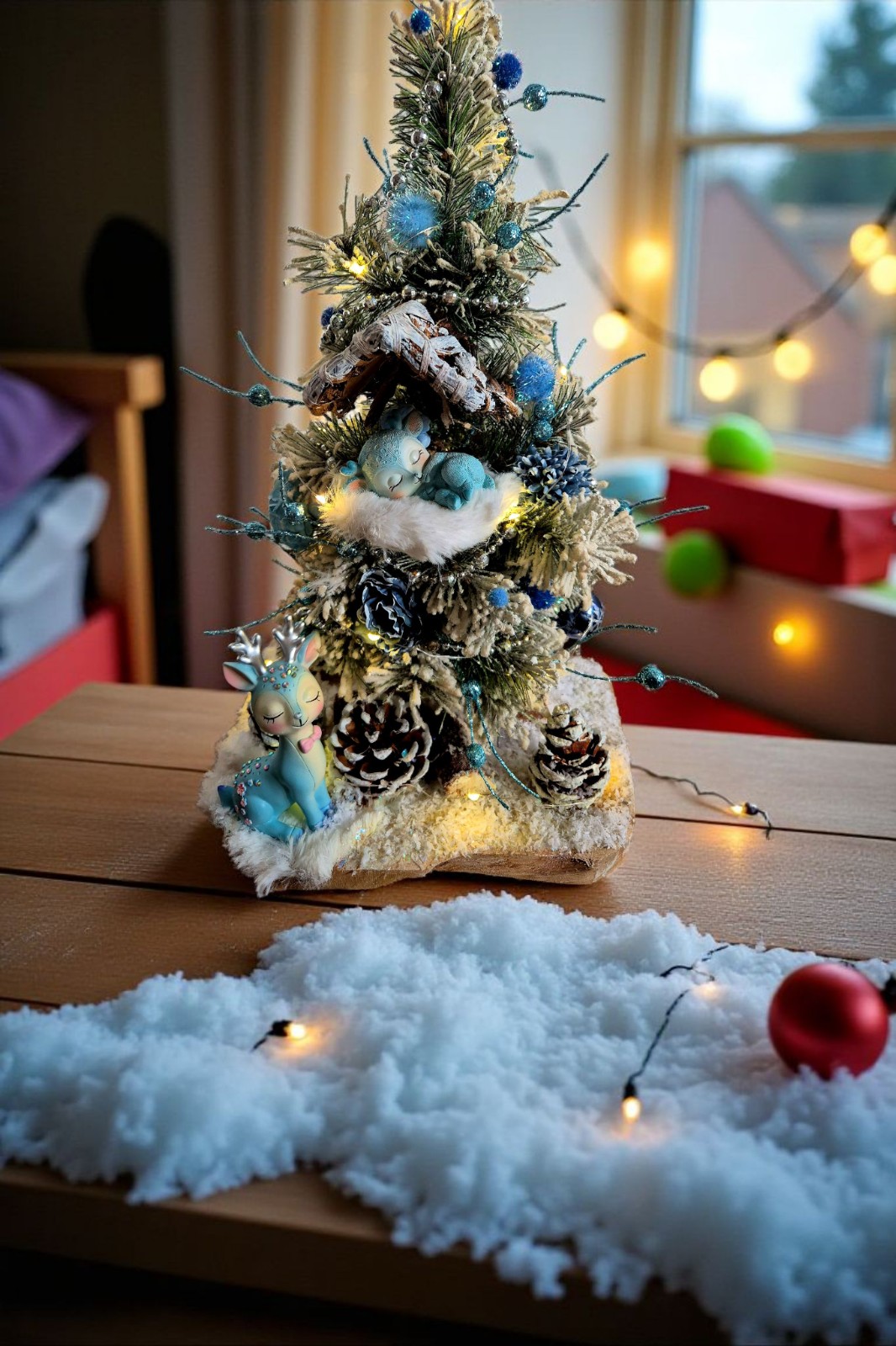 Winterdroom – Handgemaakt Kersttafereel met Hertjes & Verlichting - 153390 Winterdroom – Handgemaakt Kersttafereel met Hertjes & Verlichting