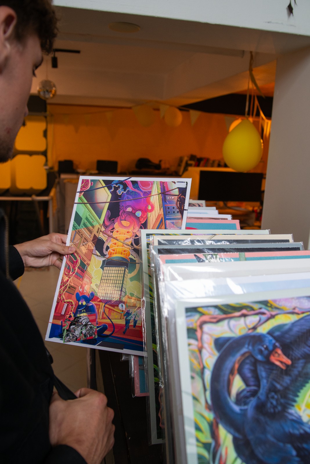 Kunstprint van Rotterdam met robot, Illustratie wanddecoratie op mat … - 109302 Kunstprint van Rotterdam met robot, Illustratie wanddecoratie op mat fine-art papier