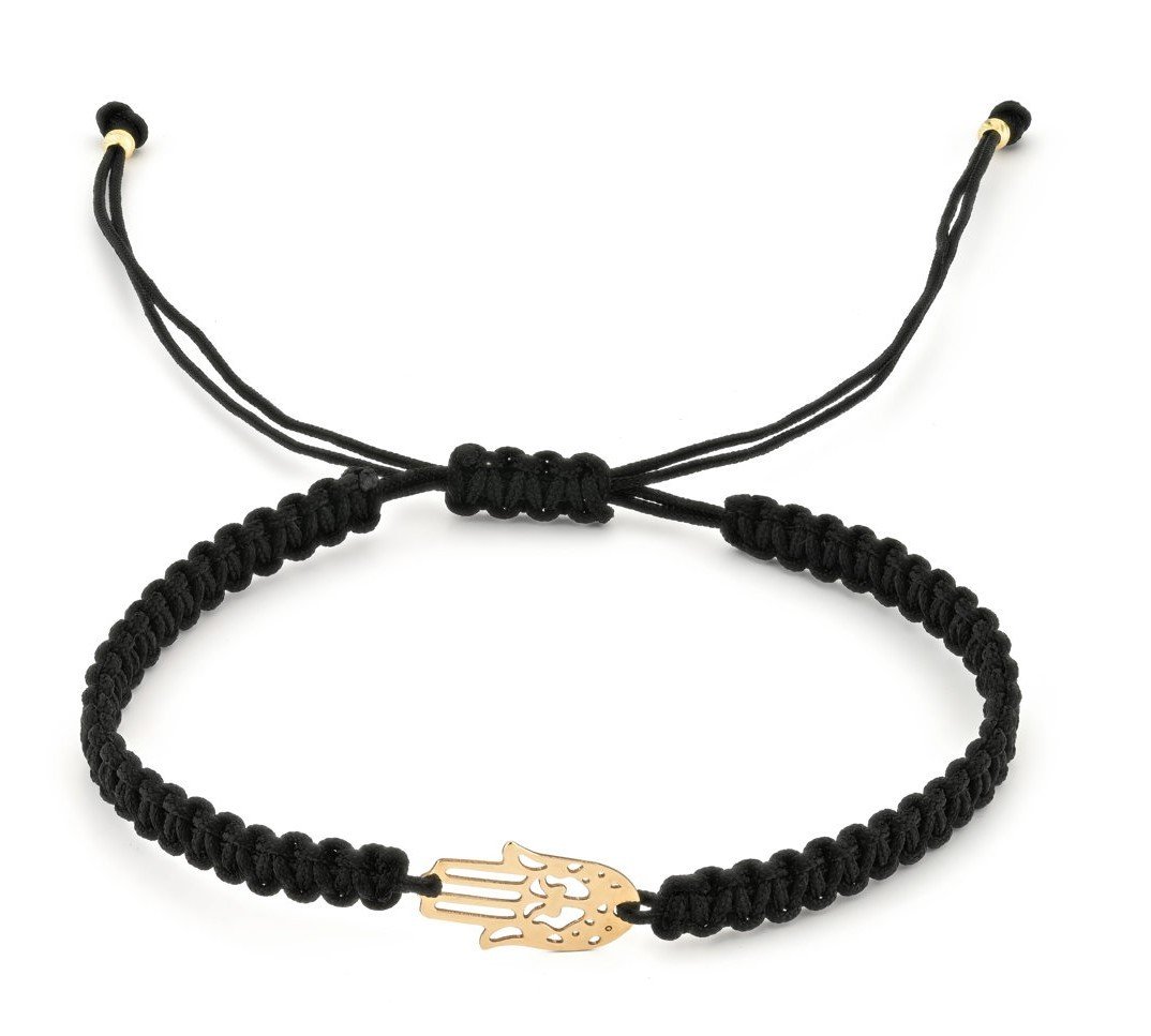 Armband Hamsa hand bedeltje 14 karaat geel goud, ideaal als cadeau, maat verstelbaar 15-21 cm - 54218.jpeg Geluksbrenger armband met 14 karaat geelgouden Fatima hand