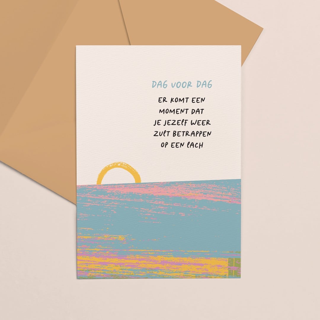 Gekleurde kaart Dag voor dag