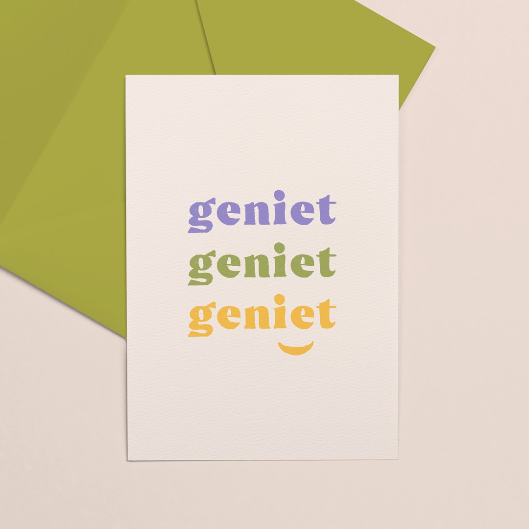 Gekleurde kaart Geniet