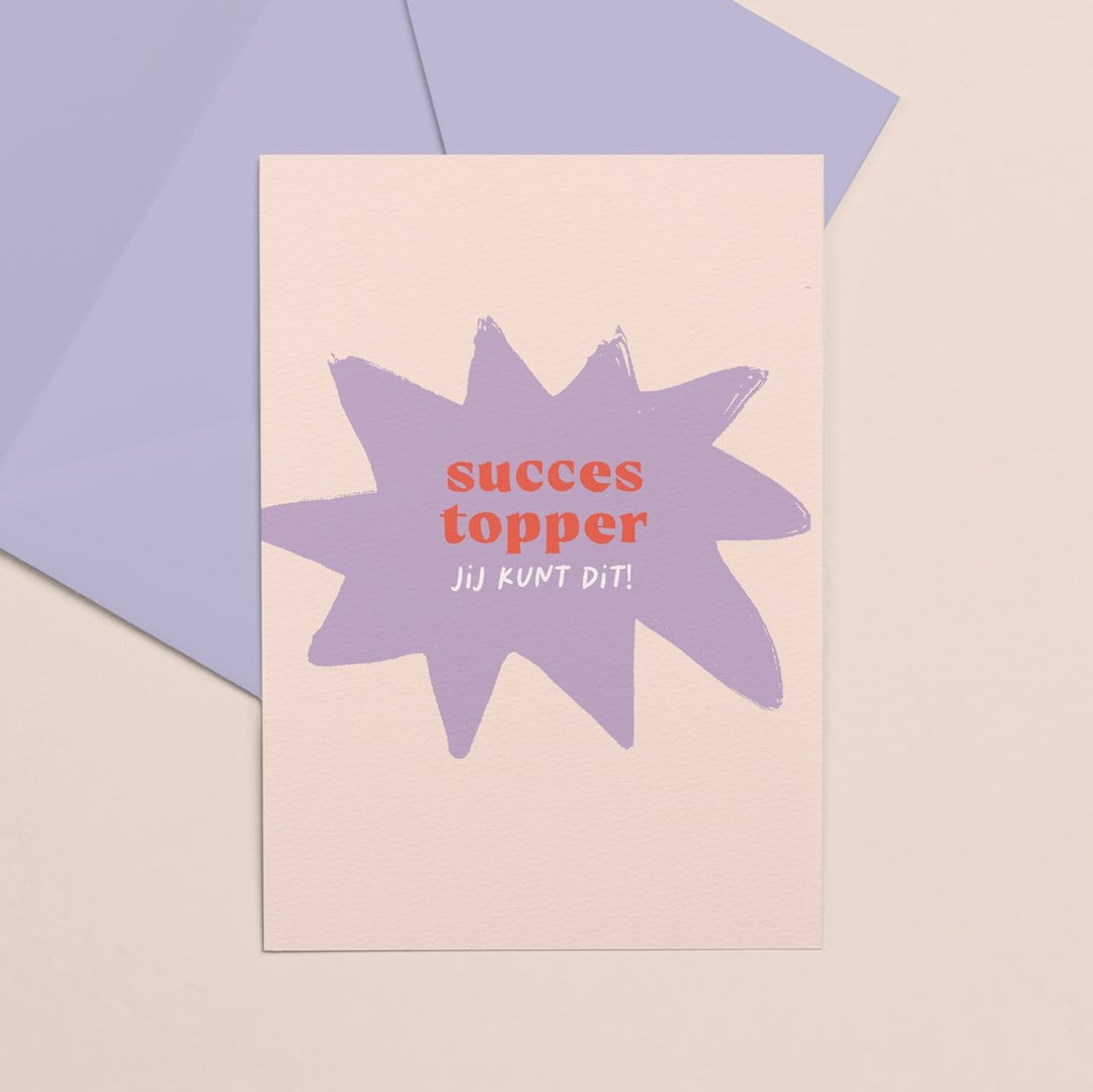 Gekleurde kaart Succes topper