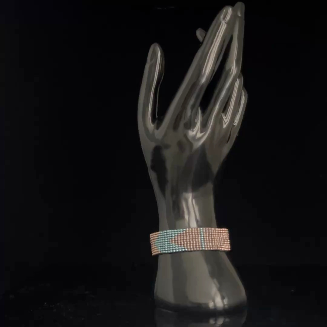 Miyuki beads geweven armband | verwisselbare magneetsluiting