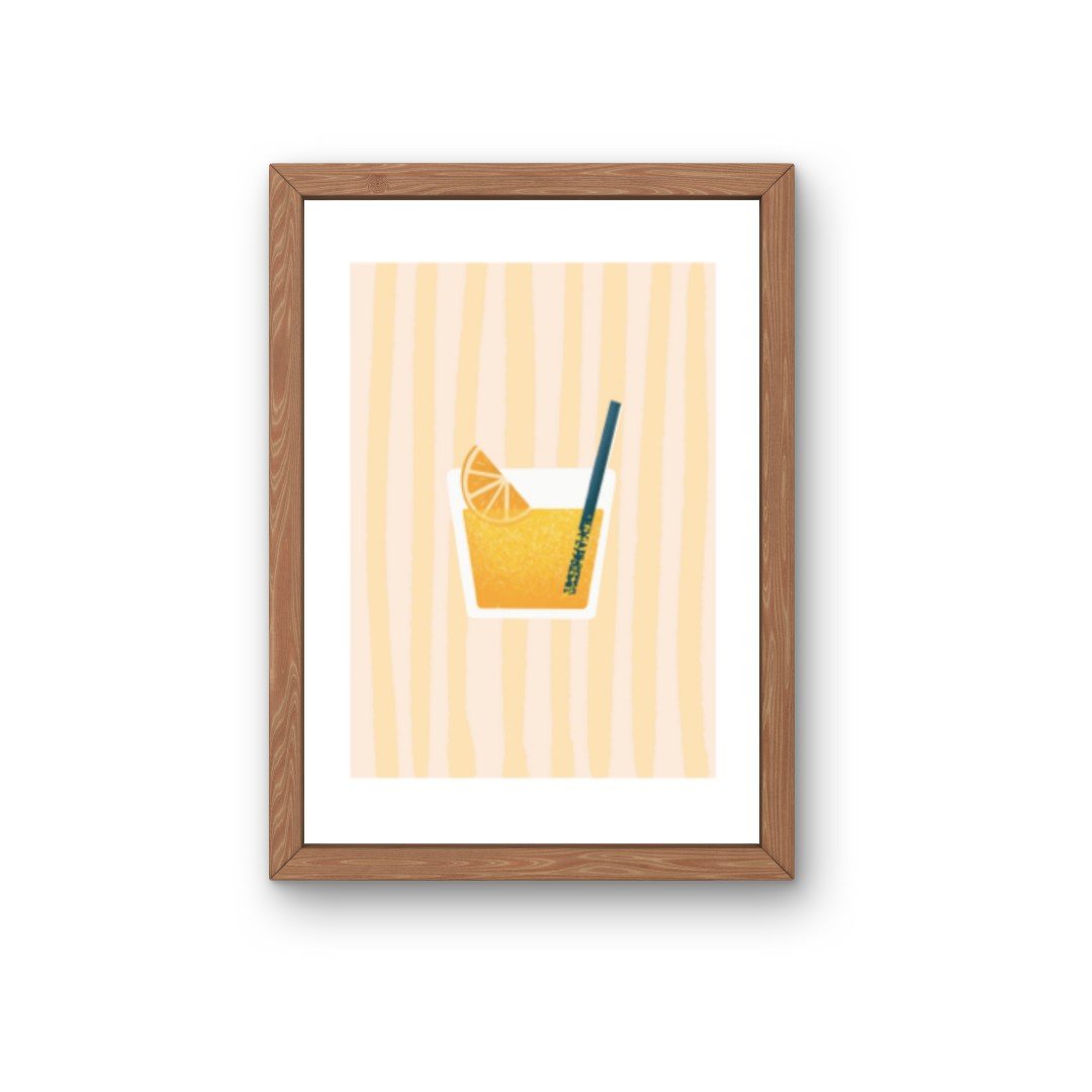 Zomers drankje kunstkaart – moderne cocktail illustratie voor keuken | A6 print 10x15 cm - 75611.jpeg Zomers drankje kunstkaart – moderne cocktail illustratie voor keuken | A6 print 10x15 cm
