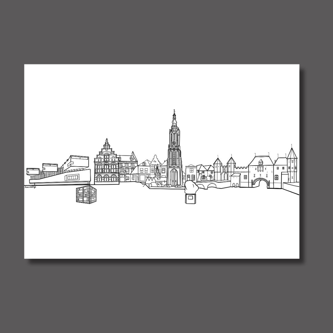 Tekening skyline Amersfoort