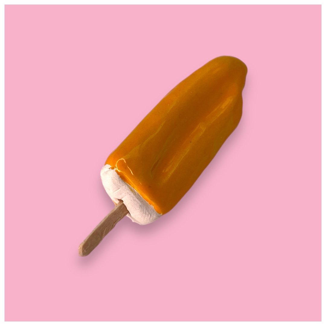 Broche van keramiek: splitijsje - 97647 Broche van keramiek: splitijsje