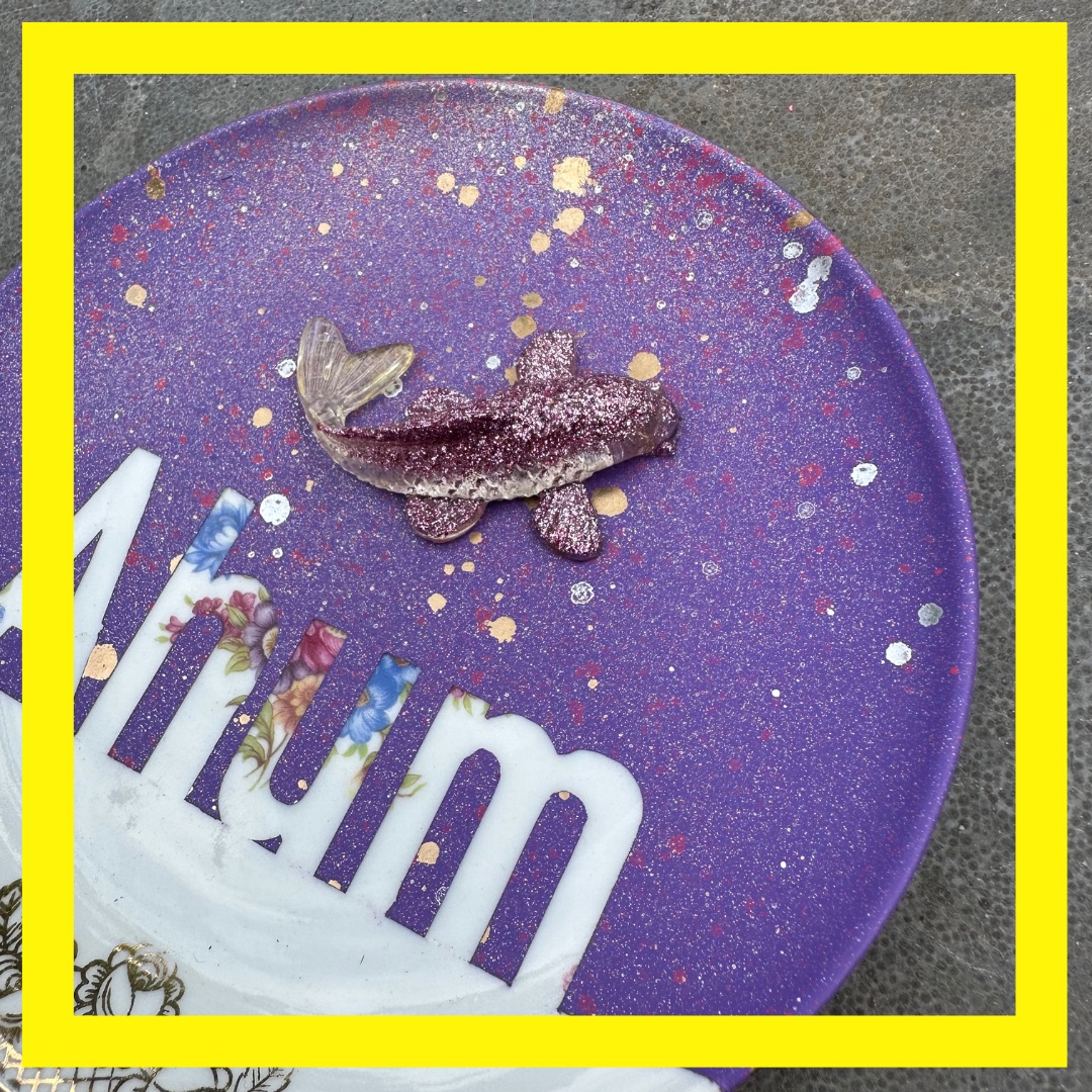 Vintage Funky wandbord "AHUM" - 95916 Vintage Funky wandbord "AHUM"