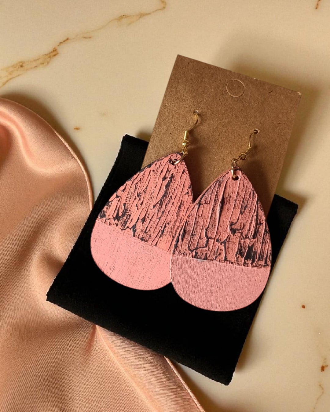 Oorbellen kunst - terra druppel - 91819 Oorbellen kunst - terra druppel