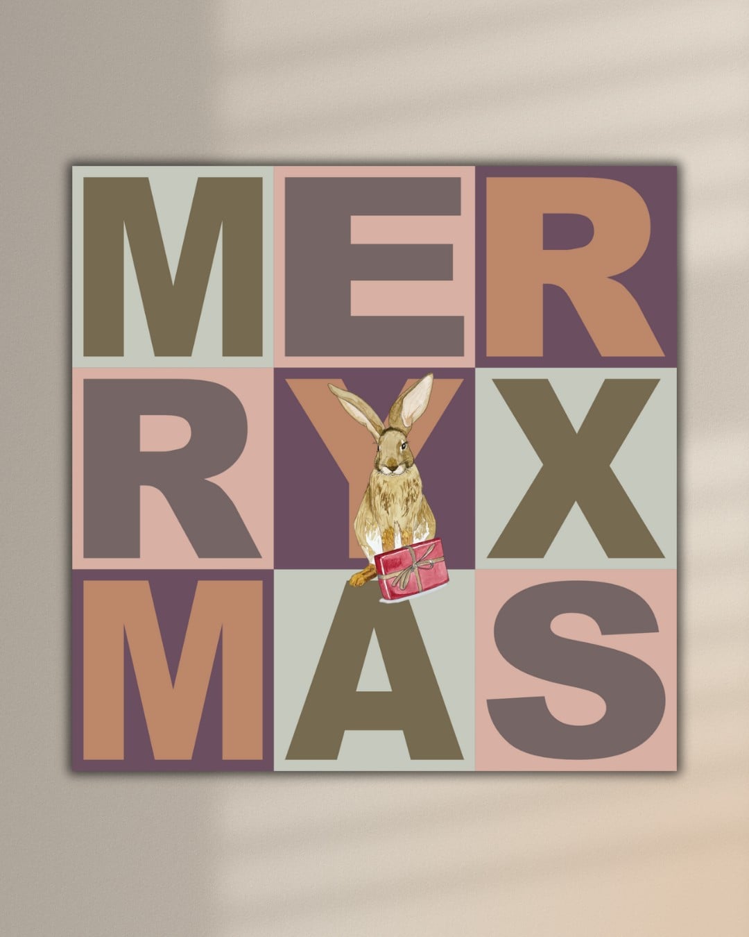 4 Kerstkaarten vierkant kleur - 101016 4 Kerstkaarten vierkant kleur