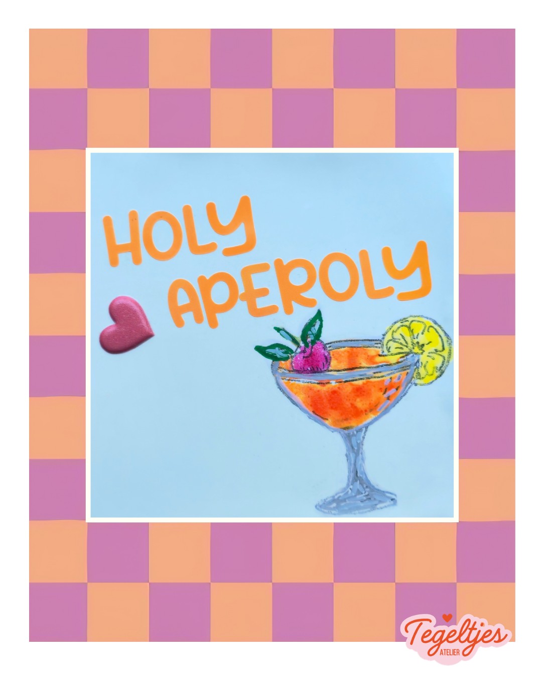 Handgemaakt tegeltje - aperoly