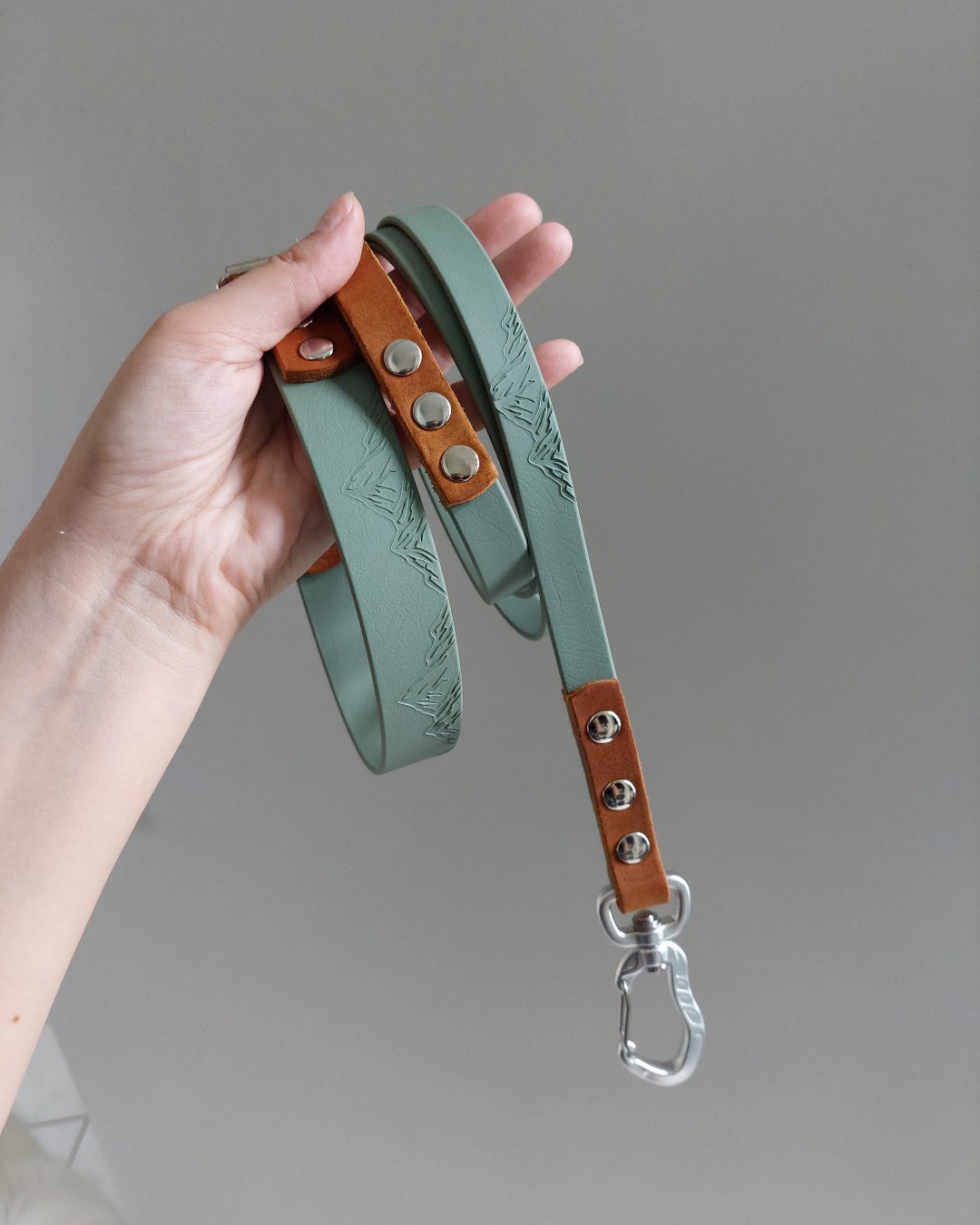 Handgemaakte Summit halsband en honden riem, luxe vetleer met Biothane - 149658 Handgemaakte Summit halsband en honden riem, luxe vetleer met Biothane