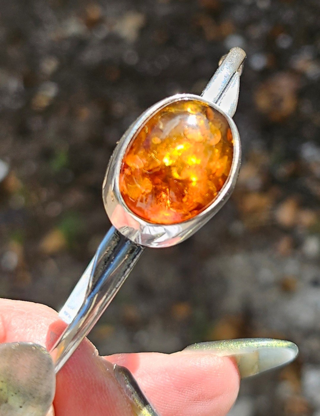 Zilveren 925 armband met Baltische Amber – uniek sieraad uit Polen - 148306 Zilveren 925 armband met Baltische Amber – uniek sieraad uit Polen