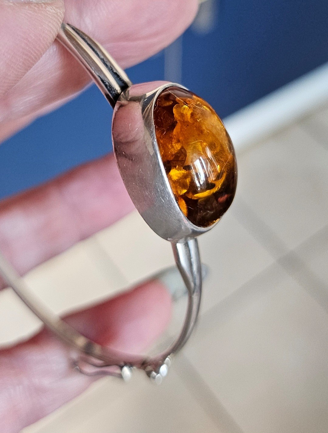 Zilveren 925 armband met Baltische Amber – uniek sieraad uit Polen - 148308 Zilveren 925 armband met Baltische Amber – uniek sieraad uit Polen