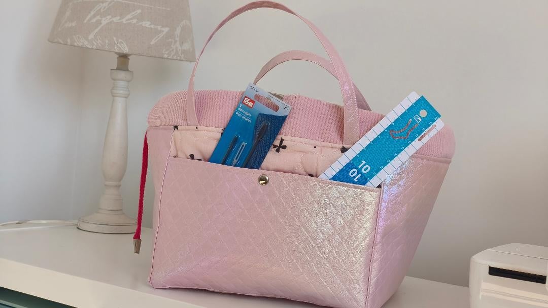 Projecttas – Handgemaakte breitas - haaktas licht roze