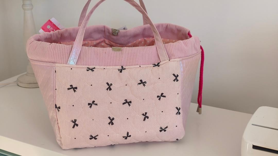 Projecttas – Handgemaakte breitas - haaktas licht roze