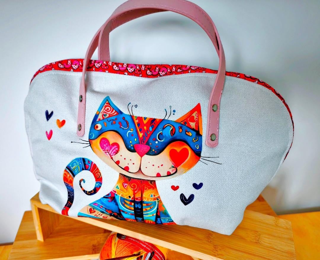 Projecttas – Handgemaakte breitas – haaktas kat