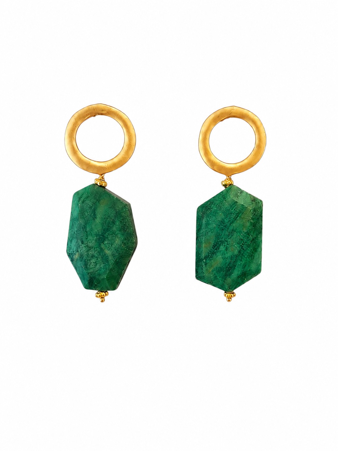 Elegante oorbellen met groene agaat – uniek stuk