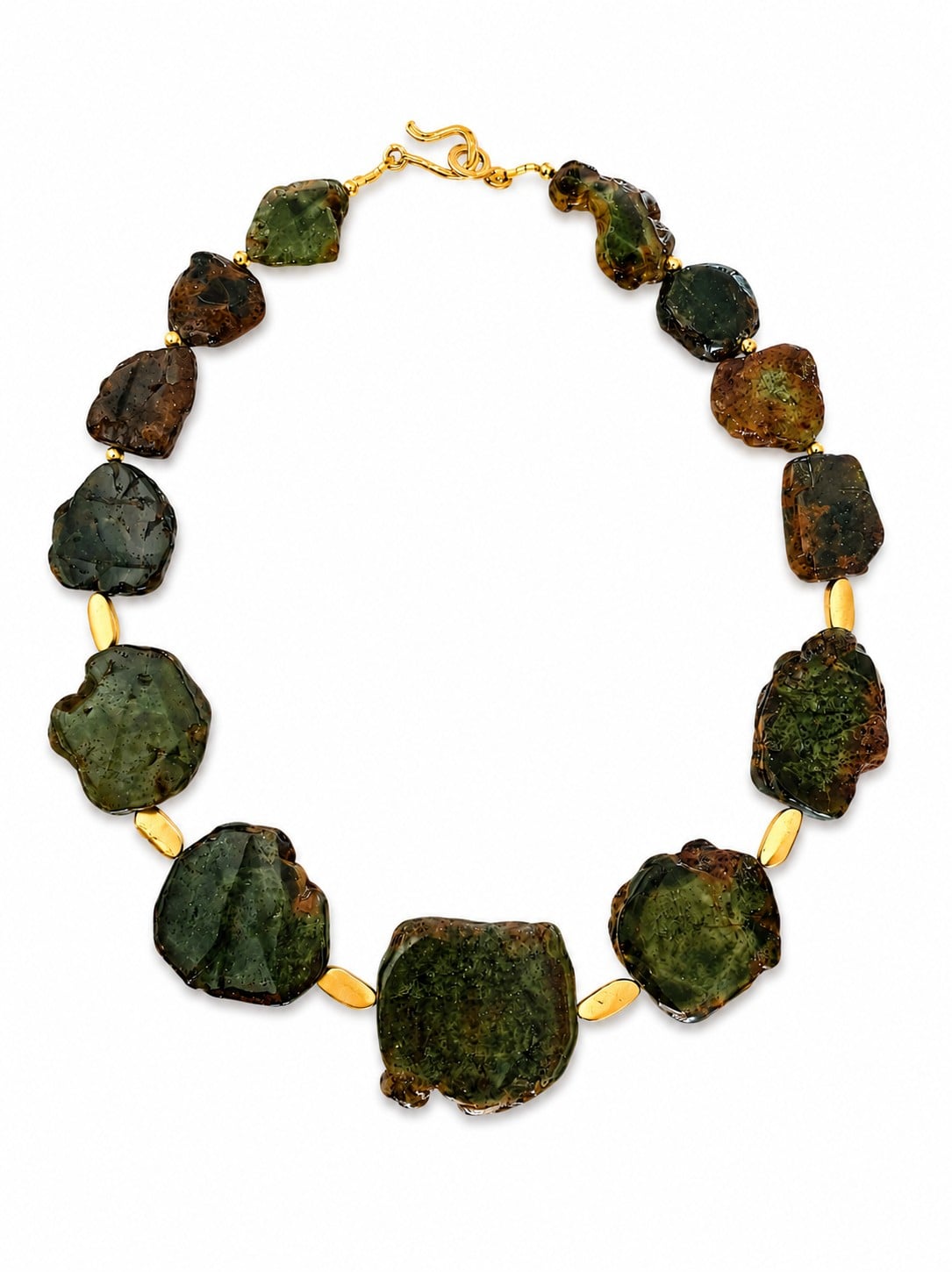 Chalcedoon ketting - unieke statement ketting - 128807 Chalcedoon ketting - unieke statement ketting
