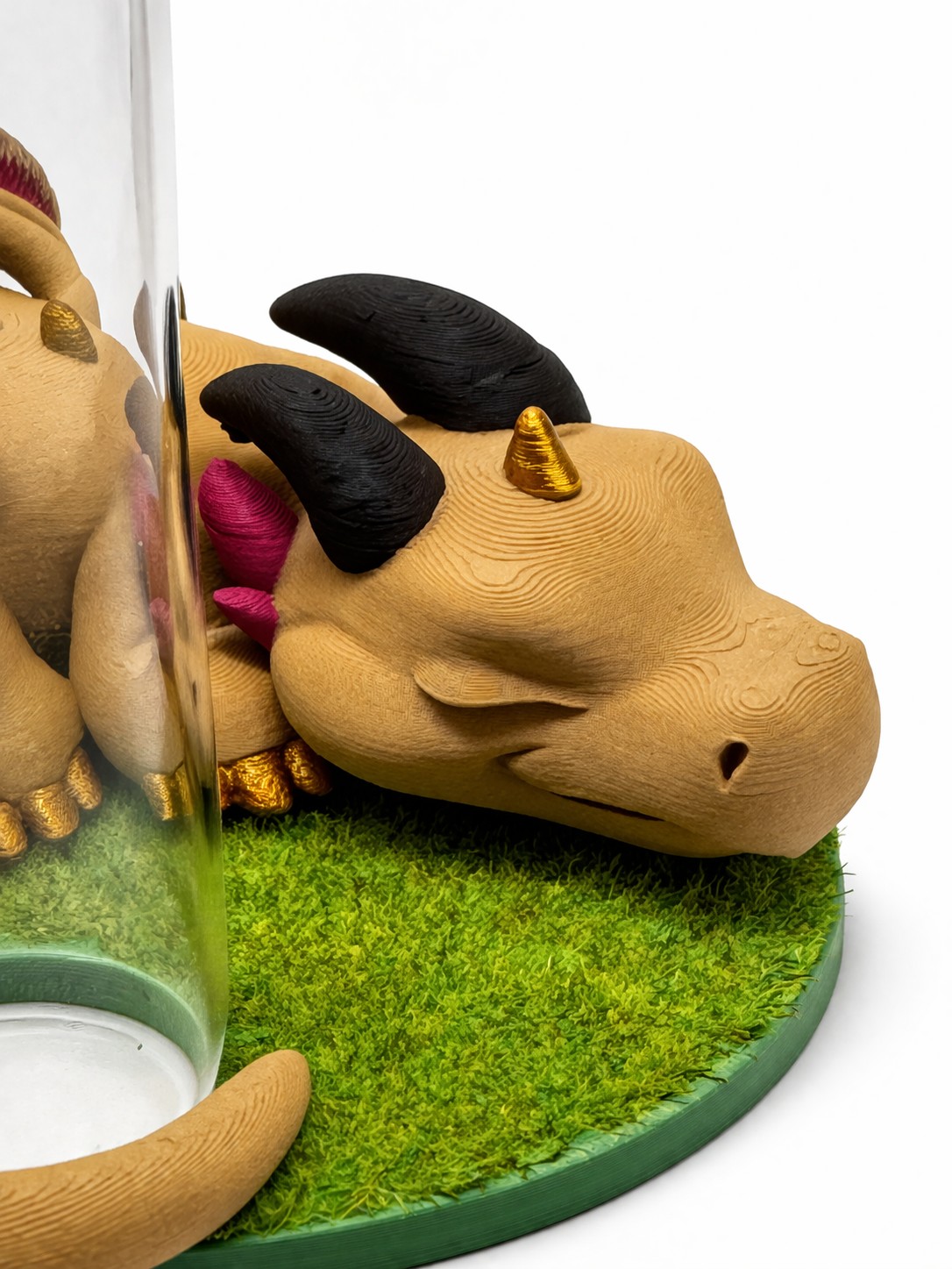 3D-geprint Drakenvaasje met Glazen Reageerbuisje.