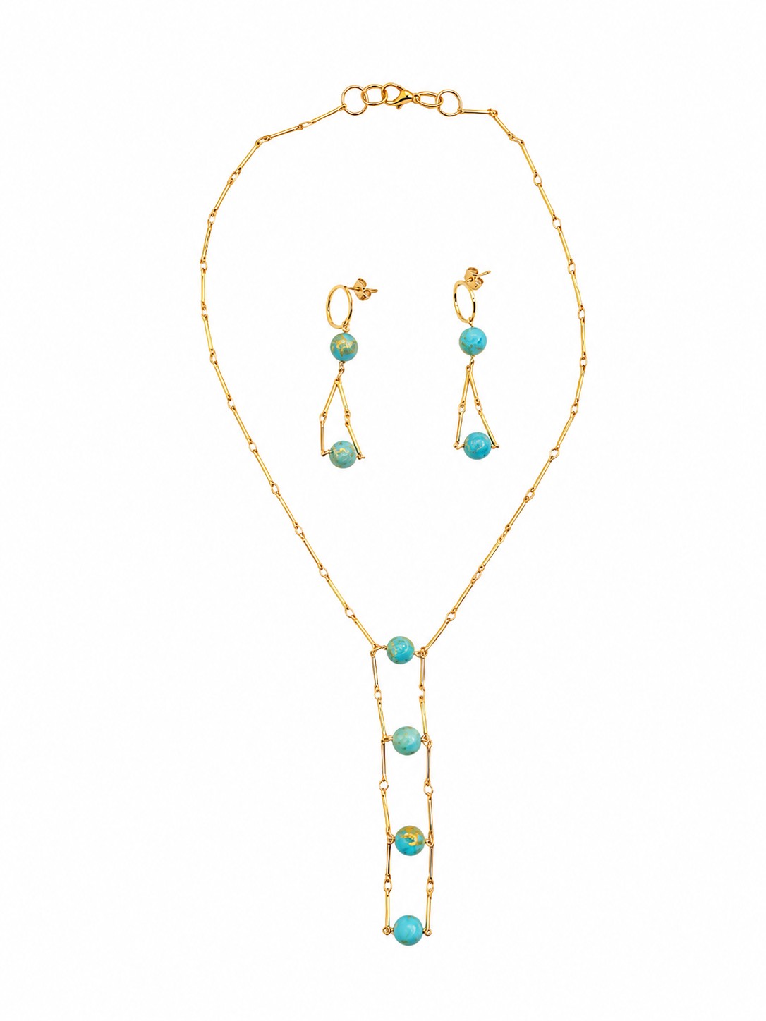 Fijne jade ketting- en oorbellen set - one of a kind - 128897 Fijne jade ketting- en oorbellen set - one of a kind