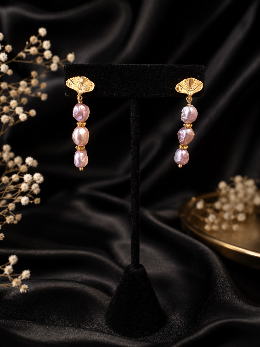Roze parel oorbellen - elegant en stijlvol - 129177 Roze parel oorbellen - elegant en stijlvol