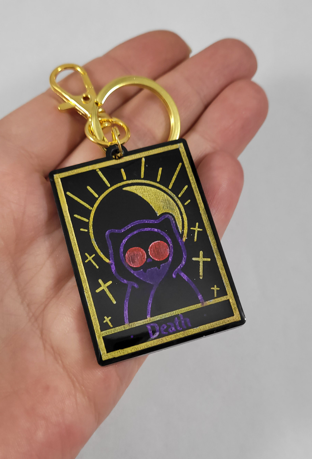 Kat tarot kaart sleutelhanger - 92272 Kat tarot kaart sleutelhanger