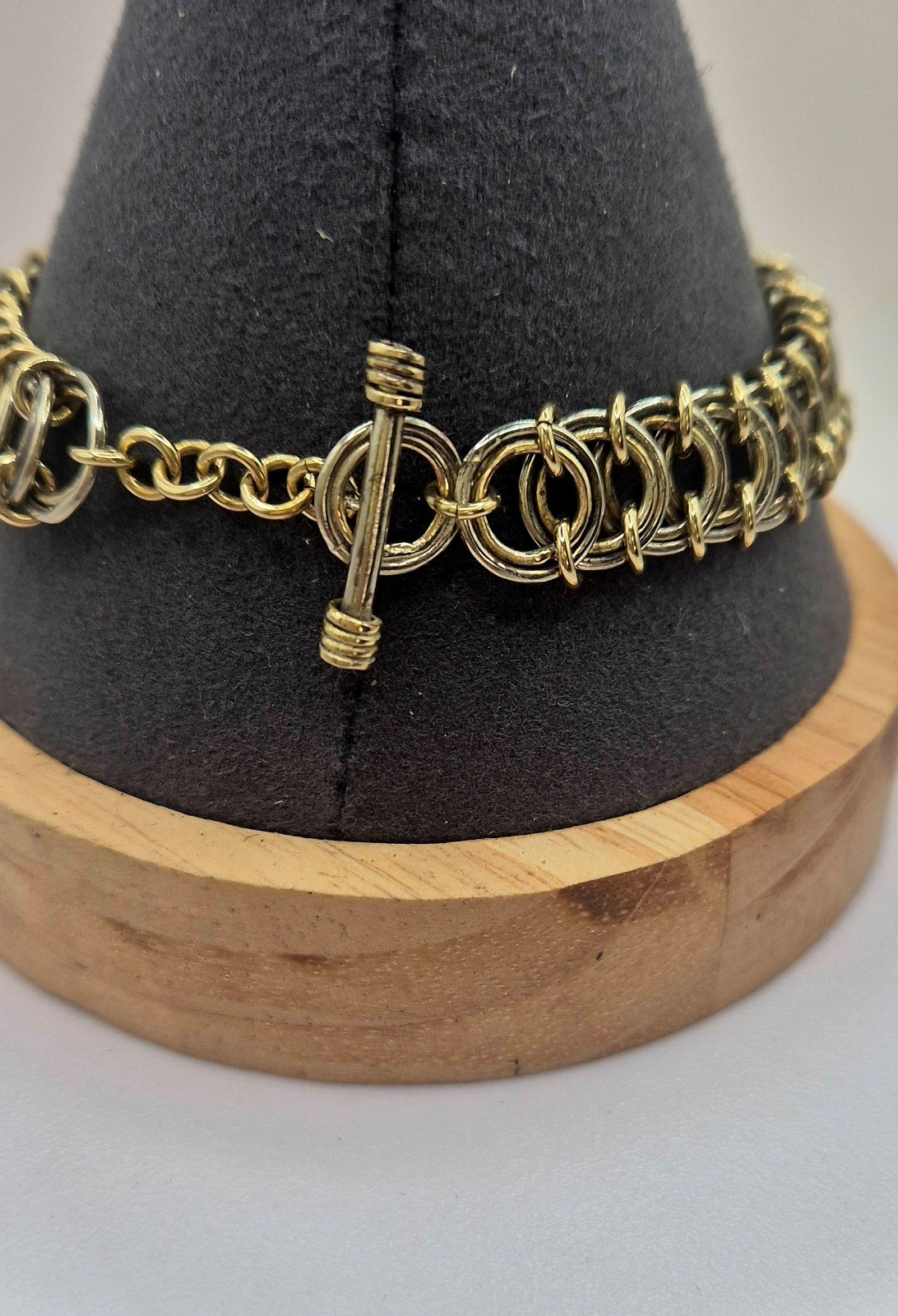 Tweekleurige schakelarmband - 124202 Armband Evara; anders van kleur, samen verbonden
