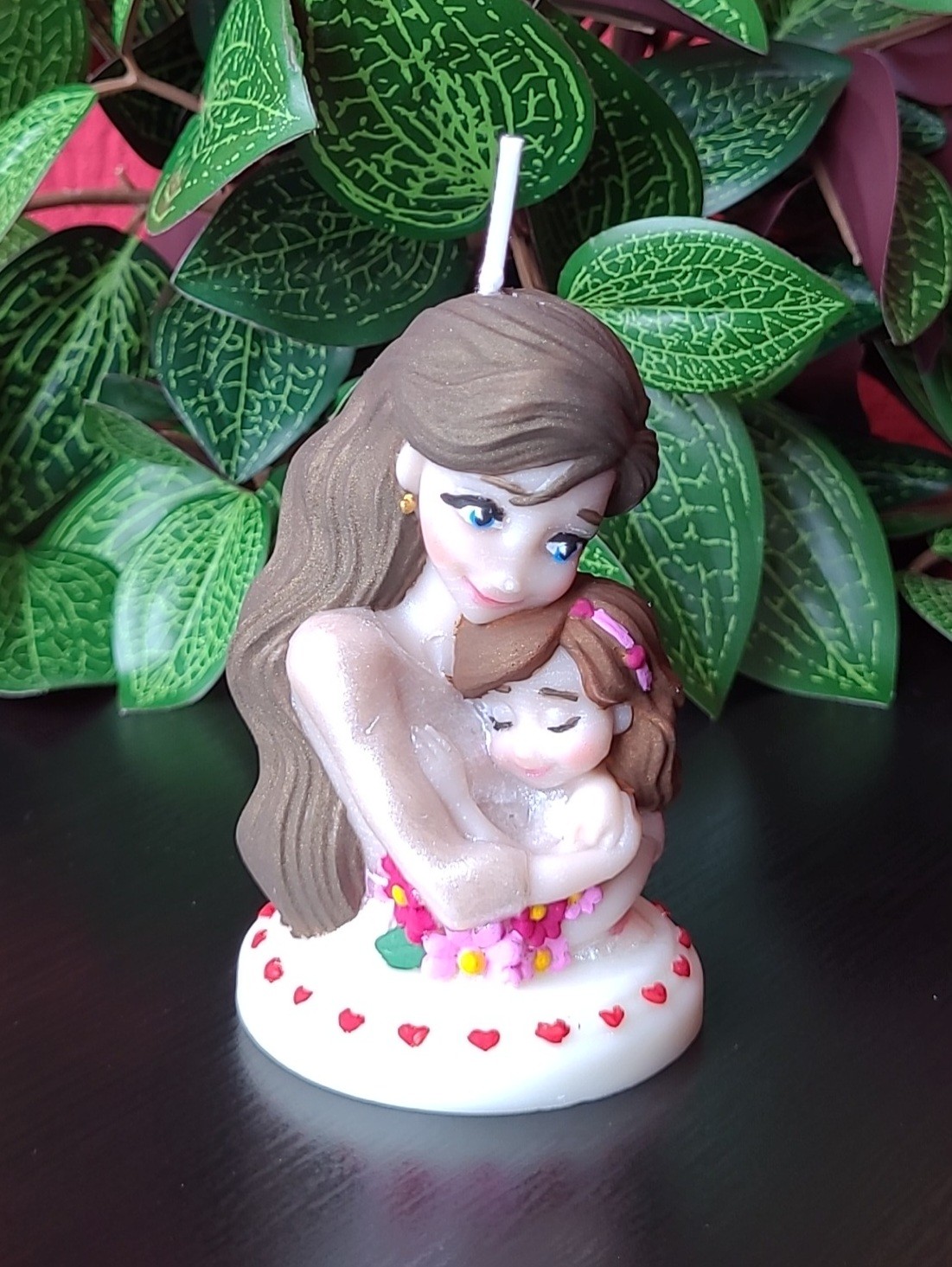Moeder en dochter kaars - Mama & Me (Brunette)