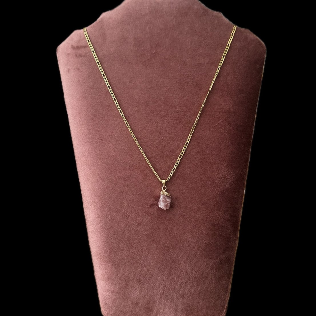 Ketting met edelsteen Aardbeienkwarts - 29228 Ketting met edelsteen Aardbeienkwarts