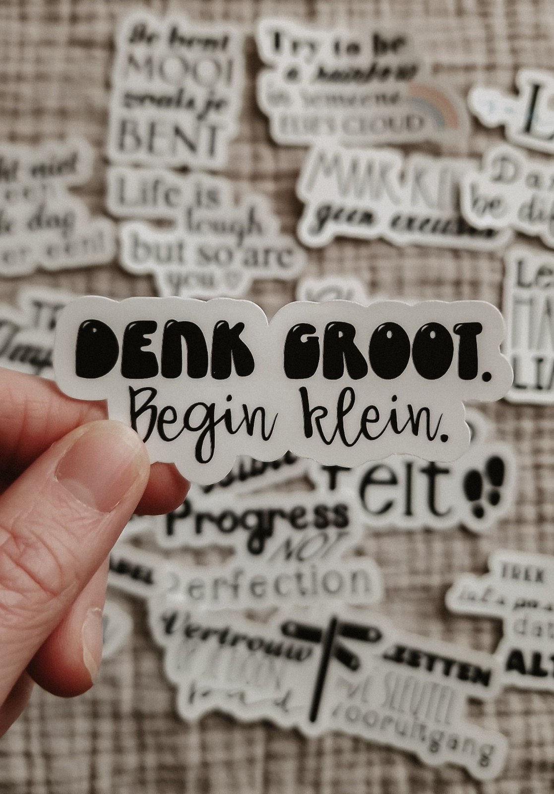 Motiverende quote stickerset, nederlandse set 10 stuks