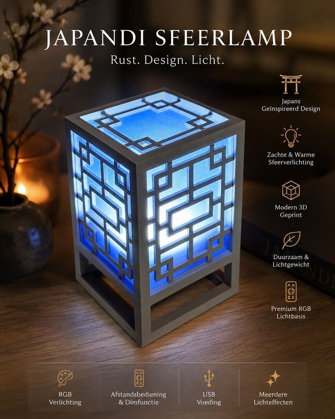 Japandi Sfeerlamp – Modern Japans Design