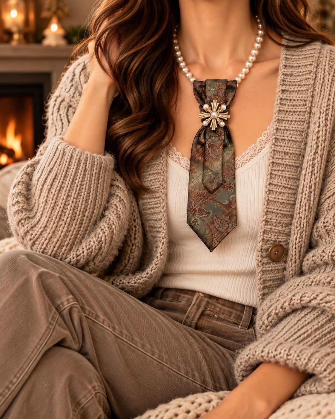One of a kind handgemaakte stropdasketting barok style| Statement tie… - 152017 One of a kind handgemaakte stropdasketting barok style| Statement tie necklace | Upcycled tie jewelry