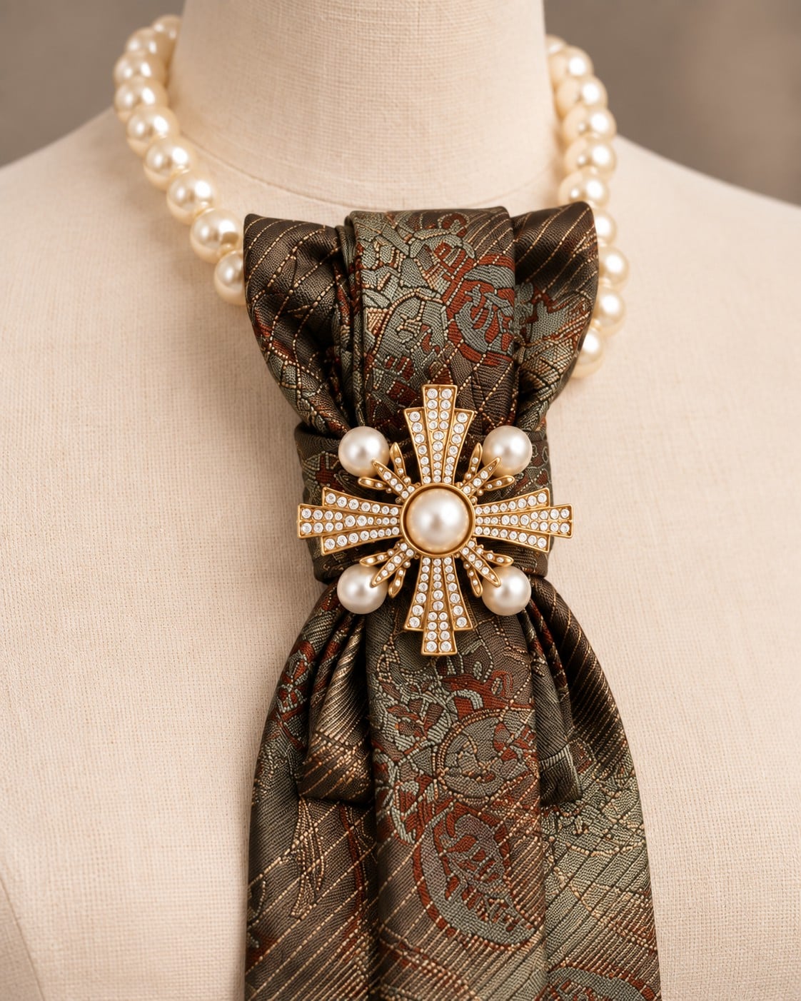 One of a kind handgemaakte stropdasketting barok style| Statement tie… - 152018 One of a kind handgemaakte stropdasketting barok style| Statement tie necklace | Upcycled tie jewelry