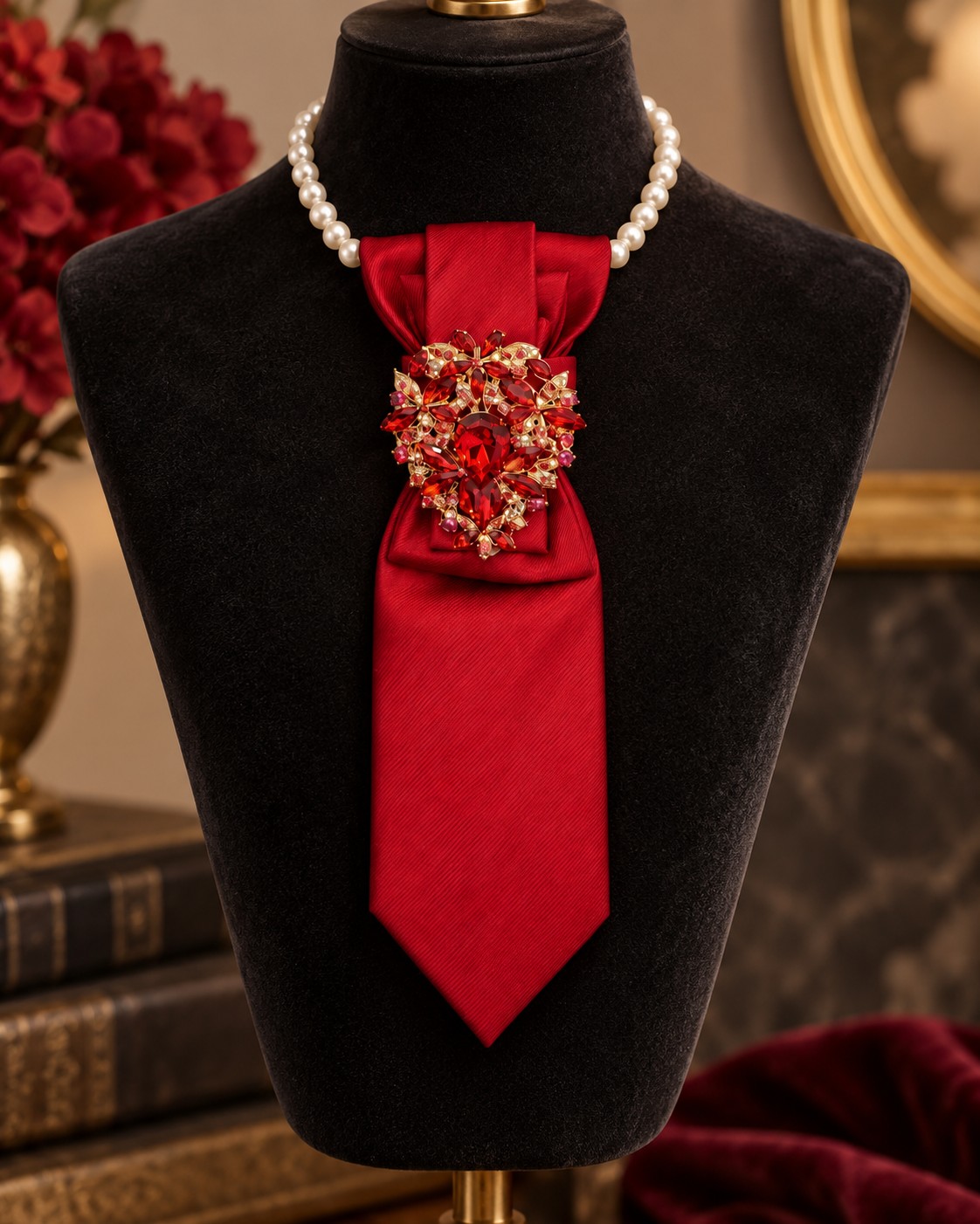 Stropdas ketting Charming stropdas ketting Tie necklace Stropdas met … - 151706 Stropdas ketting Charming stropdas ketting Tie necklace Stropdas met broche One of a kind Eyecatcher