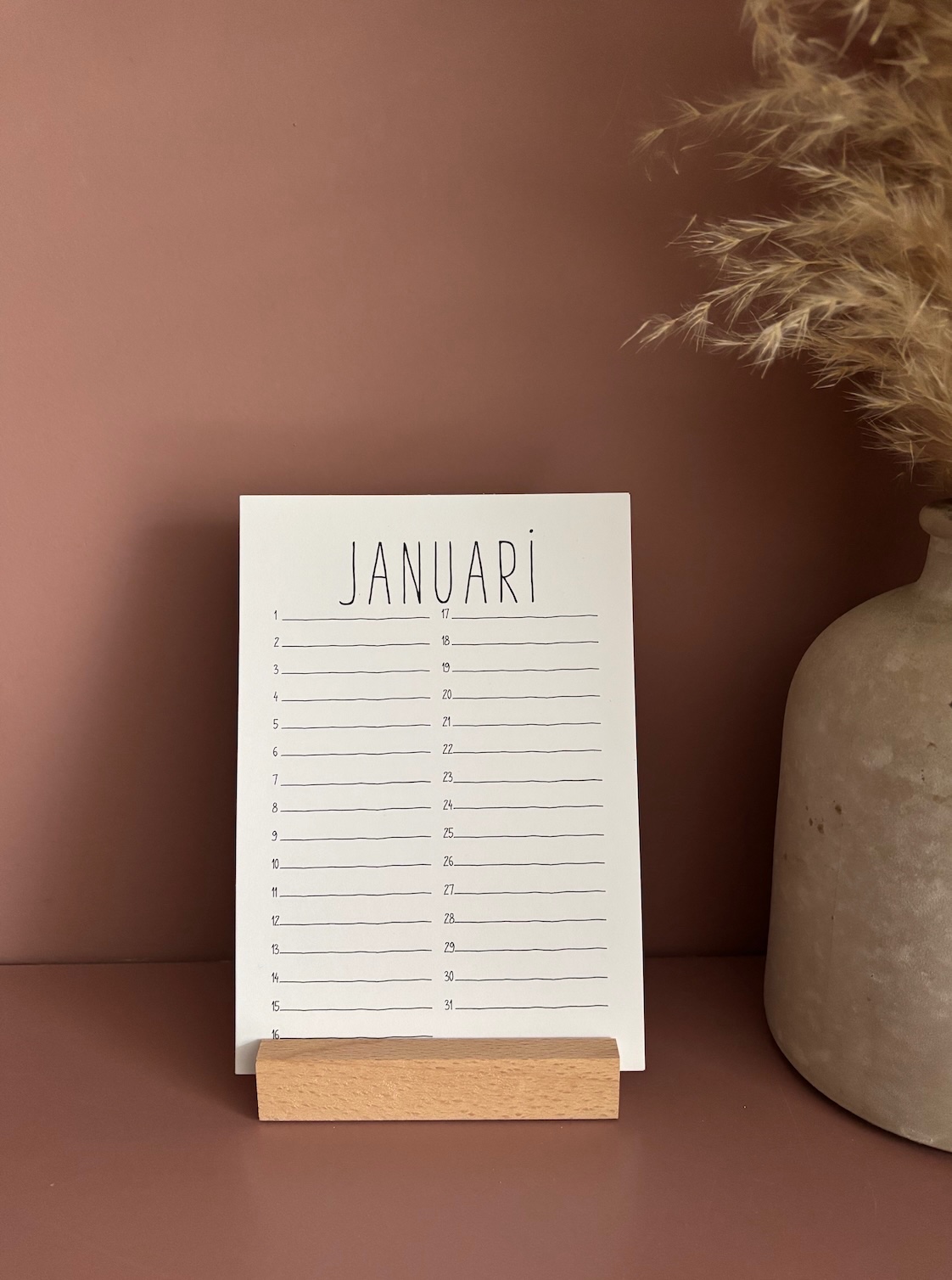 Verjaardagskalender + kaarthouder