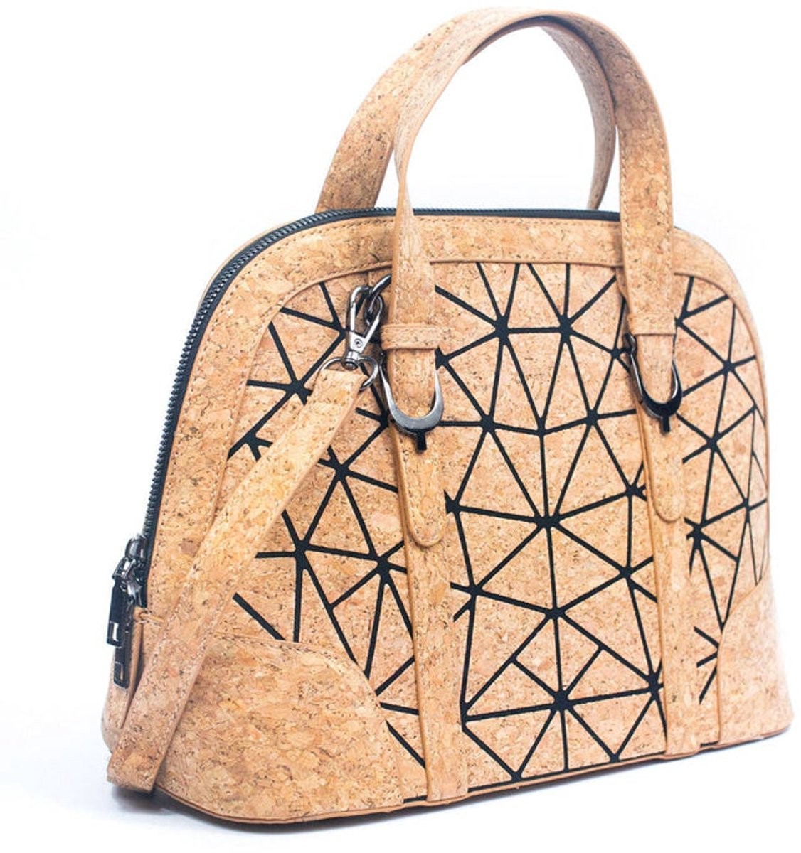 Kurk schoudertas geometrisch - 129780 Kurk schoudertas geometrisch