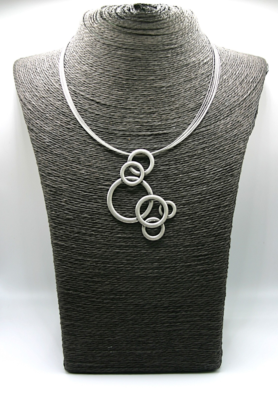 Falling Rings ketting met hanger - 72129 Falling Rings ketting met hanger