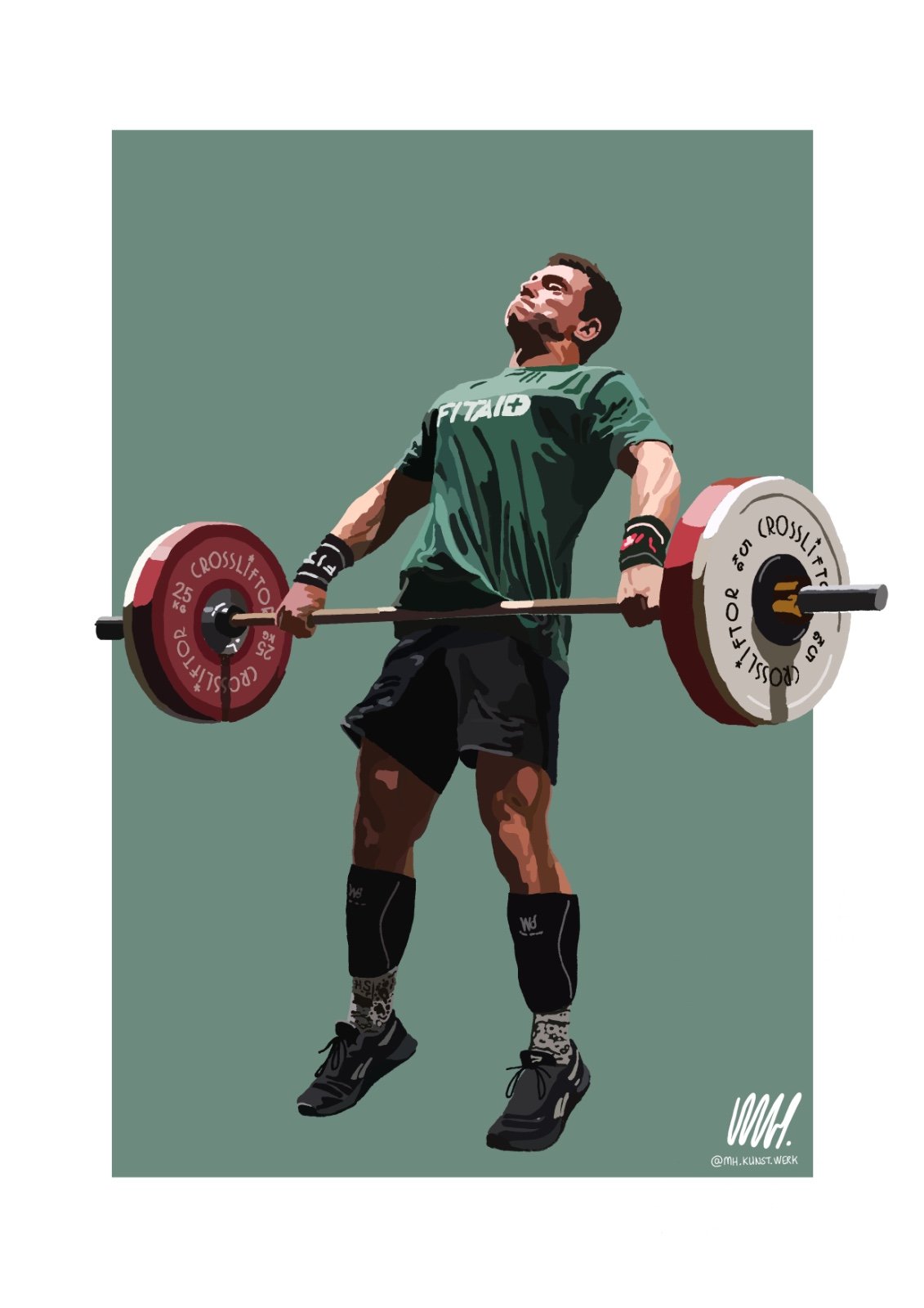 Sportret - grafisch sport portret (gepersonaliseerd) - the Art of Movement